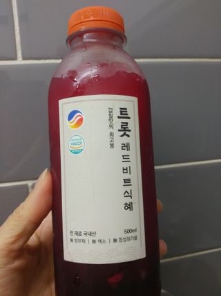 트롯전통식혜 트롯레드비트식혜 1리터 +500리터 — 5점을 준 리뷰어가 2021년 5월 올린 사용 사진