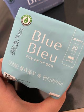 블루블루 유기농 순면 커버 생리대 — 5점을 준 리뷰어가 2021년 1월 올린 사용 사진