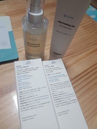 화이트리 비움 약산성 클렌징젤 ,마일드 필링젤 세트 — 5점을 준 리뷰어가 2021년 2월 올린 사용 사진