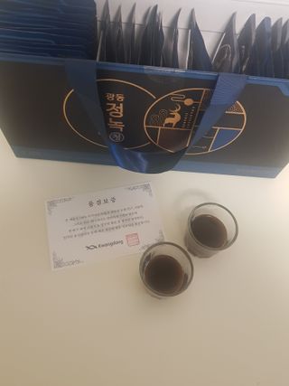 광동생활건강 [광동] 바르게 만든 녹용, 광동정녹청 30포. — 3.5점을 준 리뷰어가 2022년 1월 올린 사용 사진