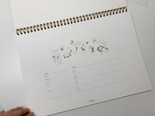 리훈 곰부 체크리스트+ 곰부 리무버블스티커 1장 — 4.5점을 준 리뷰어가 2021년 6월 올린 사용 사진