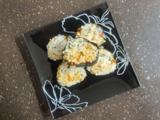 해풀잎 누구나 김밥*1ea [(혼합야채 35g *1ea,  김밥김 (5g, 5ea),  양념간장 (6g, 5ea), 참기름(5g, 2ea)] — 5점을 준 리뷰어가 2022년 5월 올린 사용 사진