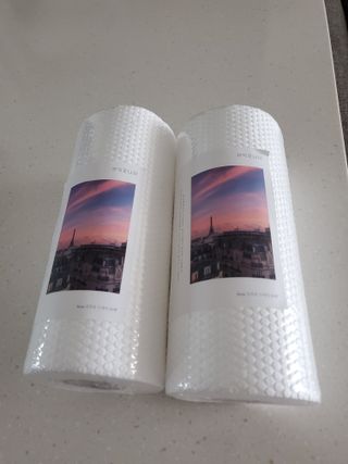 부직포나라 중금속유해물질ZERO 뜯어쓰는 주방 일회용수세미 60매 2매 — 5점을 준 리뷰어가 2022년 9월 올린 사용 사진