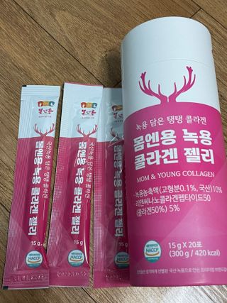 [몸엔용] 녹용 담은 탱탱 콜라겐 녹용 콜라겐 젤리 15g x 20포 — 5점을 준 리뷰어가 2022년 4월 올린 사용 사진