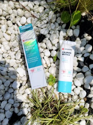 리더스코스메틱 리더스 카밍 바이오틱스 선 에센스 SPF 50+ PA++++ — 5점을 준 리뷰어가 2022년 8월 올린 사용 사진