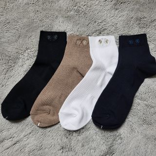 [사이즈가 있는 양말 필로이] 남/여 골지 발목 양말 4족 세트 남【S, M, L, XL】여【S, M, L】_컬러 랜덤 — 5점을 준 리뷰어가 2022년 6월 올린 사용 사진