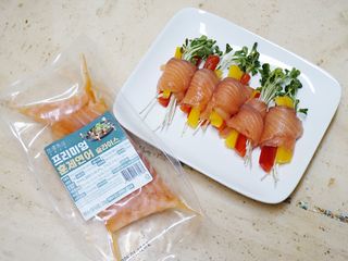 밸런스 다이어트랩 밸다랩 프리미엄 훈제연어 슬라이스 120g — 4점을 준 리뷰어가 2023년 4월 올린 사용 사진