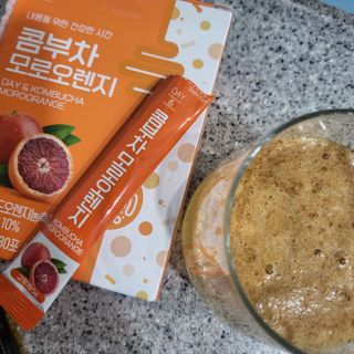 참앤들황토농원 7가지 맛! 탄산 톡톡! 스파클링! 데이앤 콤부차 7종 10포 1박스씩 ★총 7박스★ — 5점을 준 리뷰어가 2023년 2월 올린 사용 사진