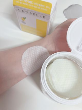 랑벨 비타 에너지 잡티 앰플 패드 65매 (투명하고 밝은 얼굴 광채패드) — 4점을 준 리뷰어가 2022년 5월 올린 사용 사진