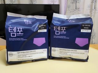 N[템포 ] 패드 내추럴 순면 입는 오버나이트 5P * 2개 — 5점을 준 리뷰어가 2024년 2월 올린 사용 사진