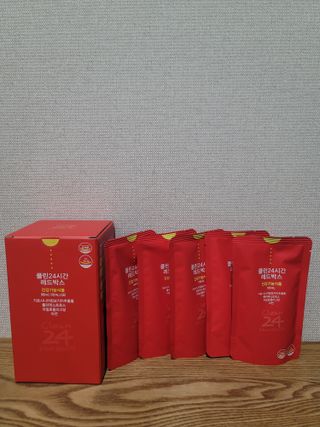 클린24시간 레드박스 1BOX(5포) + 전용보틀(500ml) — 5점을 준 리뷰어가 2024년 1월 올린 사용 사진
