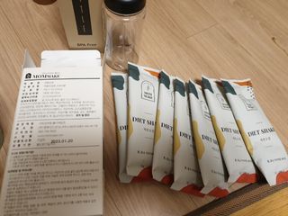 [맘메이크] 체중조절 다이어트 쉐이크 — 5점을 준 리뷰어가 2021년 8월 올린 사용 사진