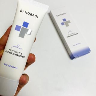바노바기 코스메틱 바노바기 밀크씨슬 리페어 시카 선스크린 플러스 50ml — 5점을 준 리뷰어가 2023년 2월 올린 사용 사진