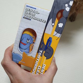 Pethroom 페스룸 PETHROOM DENTAL CARE SET 페스룸 덴탈 케어 세트 / 덴탈 클린 칫솔 + 덴탈 클린 치약 — 5점을 준 리뷰어가 2020년 12월 올린 사용 사진