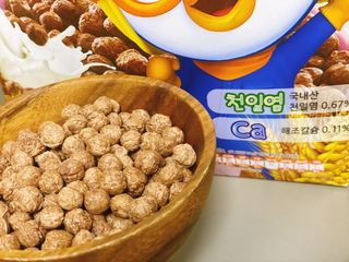 씨알푸드 뽀로로 시리얼 3종 — 5점을 준 리뷰어가 2022년 2월 올린 사용 사진