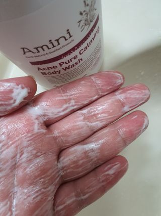 아미니 아크네 퓨어카밍 바디워시 500ml — 5점을 준 리뷰어가 2021년 7월 올린 사용 사진