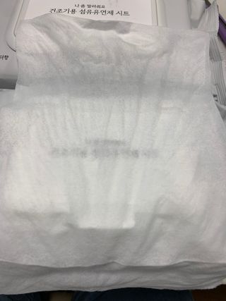 [생활공작소] 건조기용 섬유유연제 시트 80매 x 2입 — 5점을 준 리뷰어가 2021년 2월 올린 사용 사진
