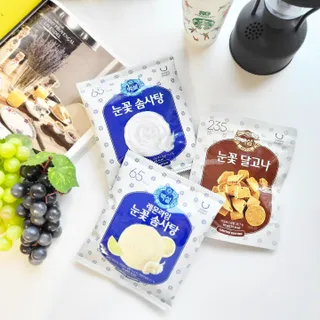 딜라이트 프로젝트  달콤한 눈꽃 간식세트( 눈꽃 솜사탕 / 레몬라임 솜사탕 / 달고나 총 7EA+스마트톡 증정) — 5점을 준 리뷰어가 2022년 5월 올린 사용 사진