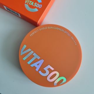 광동생활건강 MF[광동] 비타500✨주름개선·미백·SPF50+🌞퍼펙트쉴드 빅 선쿠션 본품 — 4점을 준 리뷰어가 2024년 5월 올린 사용 사진