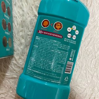 30초 후 눈으로 확인하는 헬리덴티 프라글린스 가글 — 5점을 준 리뷰어가 2021년 6월 올린 사용 사진