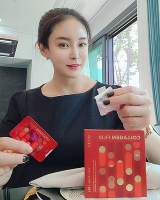 프리마인 귀족의 콜라겐, 92배 흡수율. 럭셔리 프리미엄 셀라브 콜라겐필름 30매 — 5점을 준 리뷰어가 2021년 9월 올린 사용 사진
