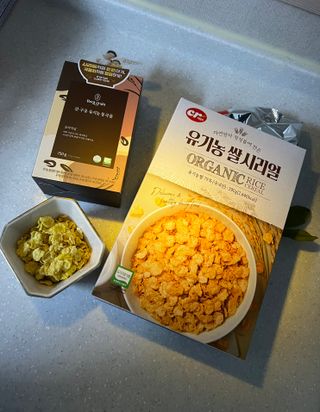 씨알푸드 유기농 쌀 시리얼 390g + 갓 구운 유기농 발아통곡물 150g — 5점을 준 리뷰어가 2022년 1월 올린 사용 사진