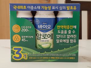 LIVE 매일바이오 알로에 드링킹 요거트 — 5점을 준 리뷰어가 2022년 4월 올린 사용 사진