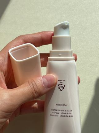 프리마인 선크림만 바꿨을 뿐인데 매일 물 2L챙겨먹고 기초케어 완벽하게 한 물빛피부 완성,셀라브UV프로텍터 — 5점을 준 리뷰어가 2023년 8월 올린 사용 사진