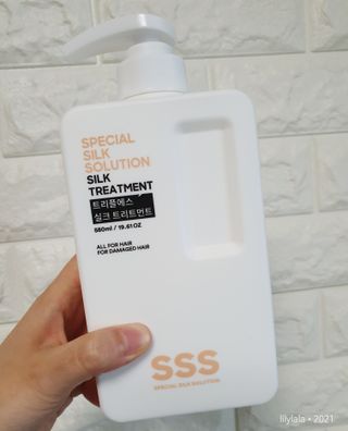 트리플에스 탈모 샴푸 580ml + 실크 트리트먼트 580ml — 4.5점을 준 리뷰어가 2021년 5월 올린 사용 사진