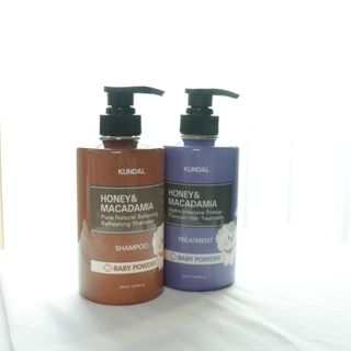 쿤달 [KUNDAL 공식] 프리미엄 헤어 케어 스페셜 세트 샴푸 500ml &amp; 트리트먼트 500ml — 5점을 준 리뷰어가 2021년 3월 올린 사용 사진