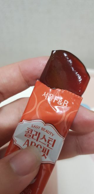 서울에프엔비 콜라스틴 3종 뷰티젤리스틱 45입 [ABC핏 15입 /  석류핏 15입 / 청스피루리나 15입] — 5점을 준 리뷰어가 2021년 7월 올린 사용 사진