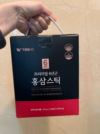 [푸름웰니스] 프리미엄 6년근 홍삼스틱 3mg x 100포 — 5점을 준 리뷰어가 2022년 2월 올린 사용 사진