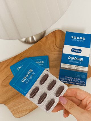 뉴트리션팩토리 비타프렙 오큐슈프림 루테인 오메가3 1050mg — 5점을 준 리뷰어가 2021년 7월 올린 사용 사진