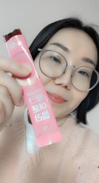 [인디닥터] 면역 생생 핑크 이뮨 젤리 — 4.5점을 준 리뷰어가 2022년 4월 올린 사용 사진