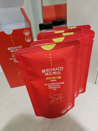 클린24시간 레드박스 1BOX(5포) + 전용보틀(500ml) — 5점을 준 리뷰어가 2024년 1월 올린 사용 사진
