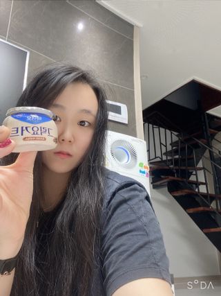 매일바이오 그릭요거트 오리지널 플레인 4개, 로스터리 커피믹스 4개 — 4점을 준 리뷰어가 2021년 12월 올린 사용 사진