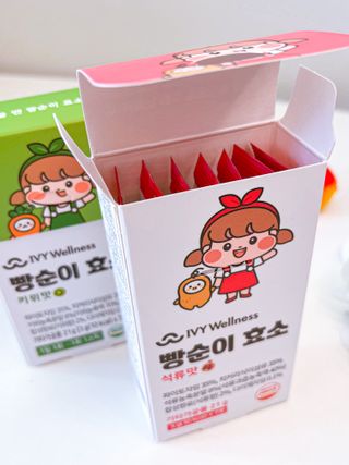아이비웰니스 빵순이 효소 키위맛 7포 + 석류맛 7포 (총 14포, 2주분) — 5점을 준 리뷰어가 2022년 10월 올린 사용 사진
