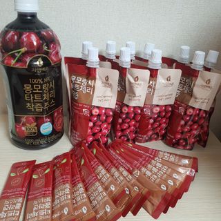 자연에온 몽모랑시 타트체리 3종 세트 구성 - 저분자콜라겐젤리, NFC 착즙주스 — 5점을 준 리뷰어가 2021년 7월 올린 사용 사진