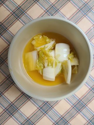 셰프애찬 단호박 백김치 1kg — 4.5점을 준 리뷰어가 2022년 10월 올린 사용 사진