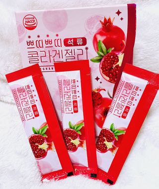 헬스업_쁘띠쁘띠석류콜라겐젤리_20g x 14포 — 3.5점을 준 리뷰어가 2021년 2월 올린 사용 사진