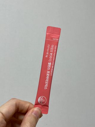[질 유래 특허 유산균] 아임오 이너밸런스 프로바이오틱스 1박스 [30포] — 5점을 준 리뷰어가 2023년 3월 올린 사용 사진