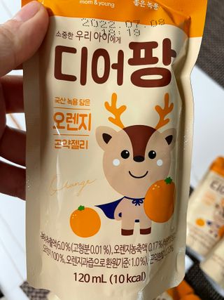 [몸엔용] 우리 아이 건강간식, 달콤한 녹용곤약젤리 디어팡 4종 — 5점을 준 리뷰어가 2022년 3월 올린 사용 사진