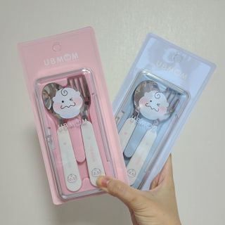 유비맘 스푼포크 케이스 세트 1+1 _컬러랜덤 발송 — 5점을 준 리뷰어가 2021년 1월 올린 사용 사진
