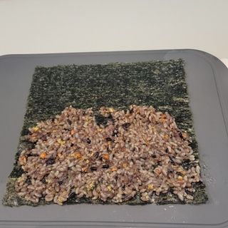 해풀잎 누구나 김밥*1ea [(혼합야채 35g *1ea,  김밥김 (5g, 5ea),  양념간장 (6g, 5ea), 참기름(5g, 2ea)] — 4.5점을 준 리뷰어가 2022년 5월 올린 사용 사진