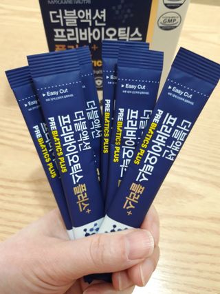 메이준뉴트리 더블액션 프리바이오틱스 플러스+ — 5점을 준 리뷰어가 2021년 4월 올린 사용 사진