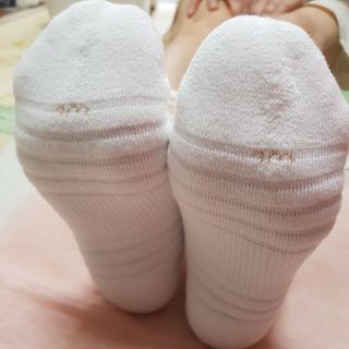 [사이즈가 있는 양말 필로이] 여자 골프 스포츠 중목 양말 2족 세트【 S, M, L 】3가지 사이즈 — 5점을 준 리뷰어가 2022년 9월 올린 사용 사진