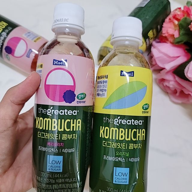 [매일유업] 더그레잇티 44kcal 콤부차 300ml *12개입 (오리지널 6개+베리리치 6개) 리뷰 사진