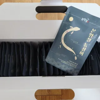 [비린내 완벽제거] 본황칠 통장어 국내산 장어즙 아르기닌 2800mg 장어즙효능 기력보강 — 5점을 준 리뷰어가 2022년 7월 올린 사용 사진