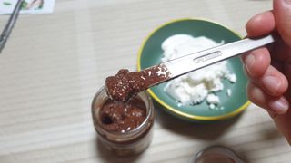 진테이블 발.견 스프레드  오리지널믹스 90g + 카카오스윗믹스 90g 2종 세트 — 5점을 준 리뷰어가 2022년 7월 올린 사용 사진
