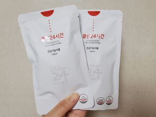 클린24시간 1BOX(5포) + 전용보틀(500ml) — 5점을 준 리뷰어가 2022년 8월 올린 사용 사진